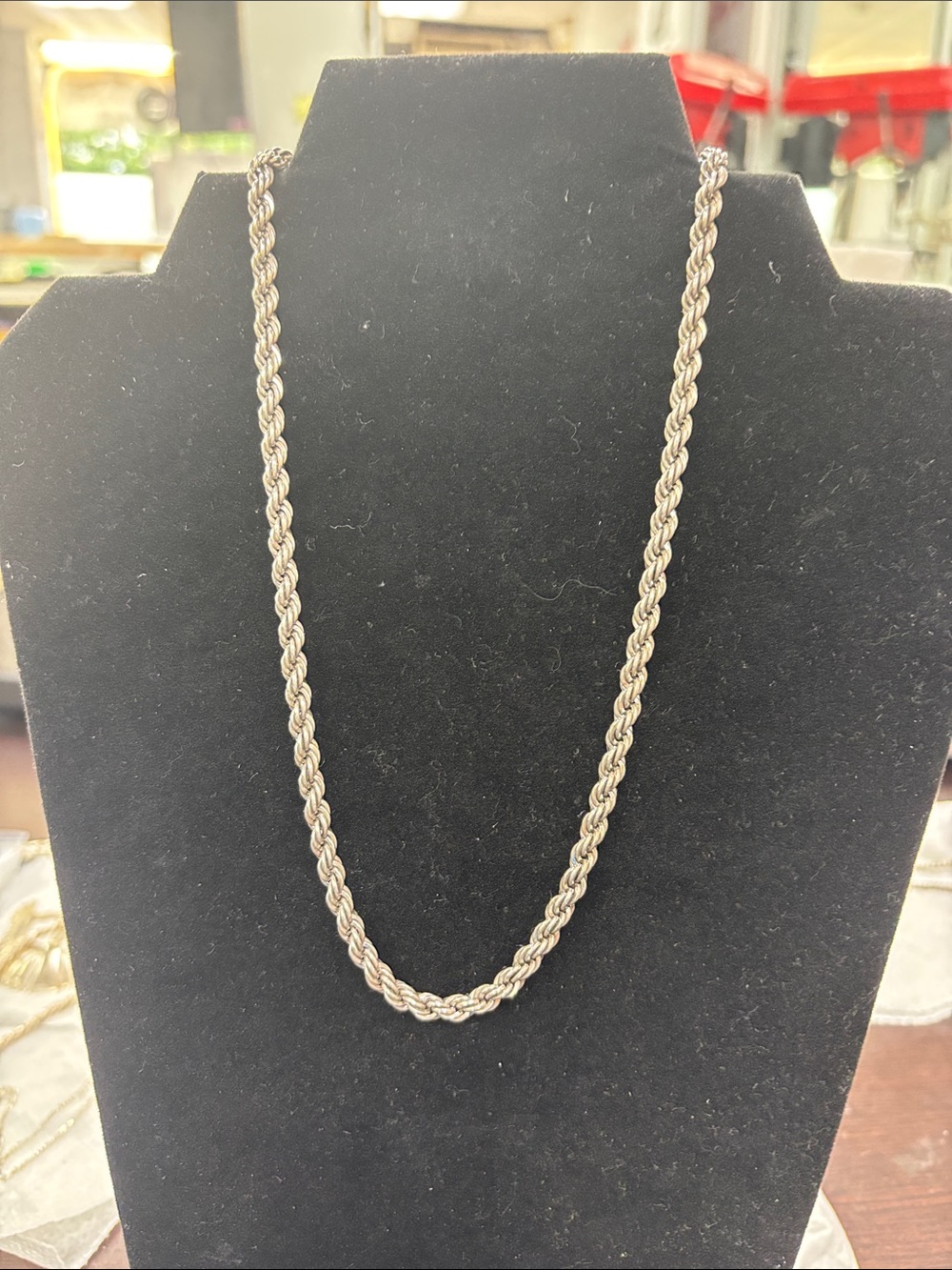 925 Sterling Silver Vintage Twisted Rope Chain